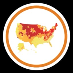 Radon can be more common in different parts of the country Icon