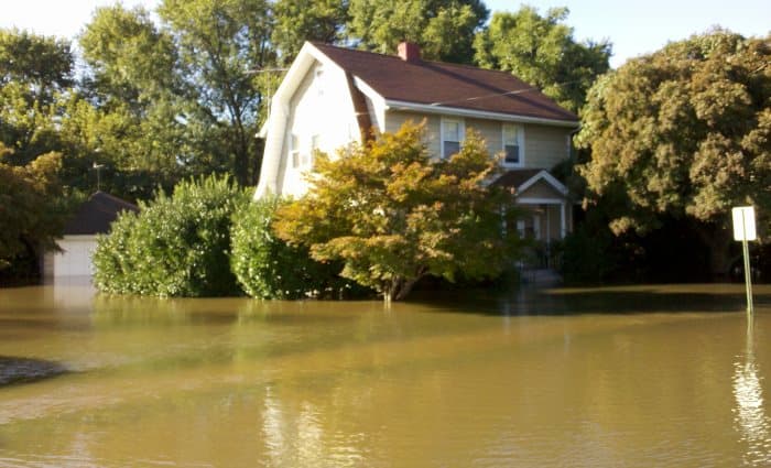 Flooded house
