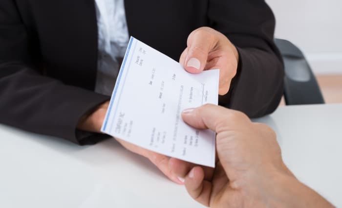 Insurance Company Settlement Check