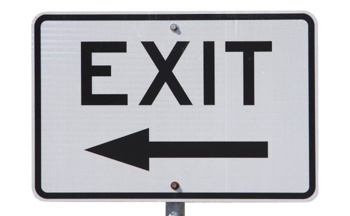 Exit sign
