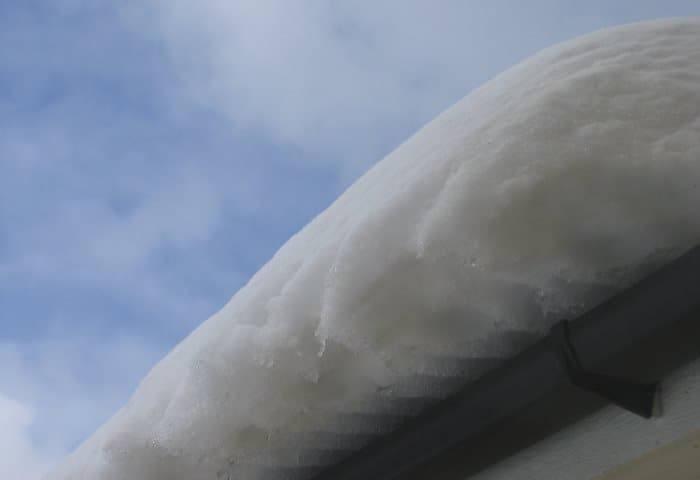 Snow on roof
